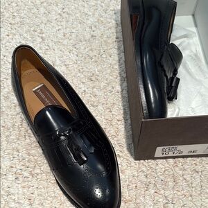 Johnston & Murphy Black Leather Tassel Loafers